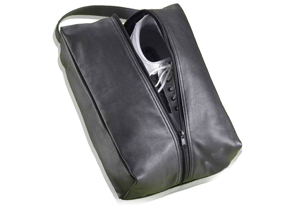 Leather Golf Shoe Bag Sharper Image