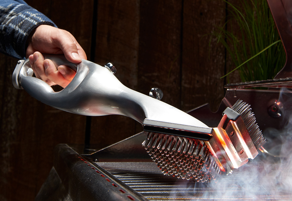 Stainless Steel Steam Cleaning Grill Brush Sharper Image