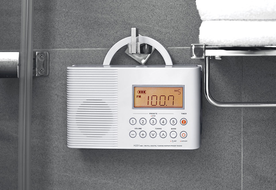Waterproof Shower Radio Sharper Image