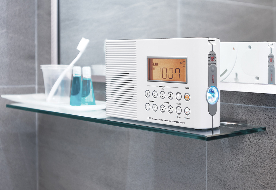 Waterproof Shower Radio Sharper Image