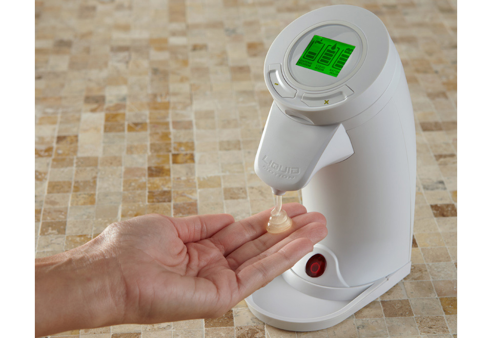 Motion Activated Soap Dispenser with Read Out Display Sharper Image