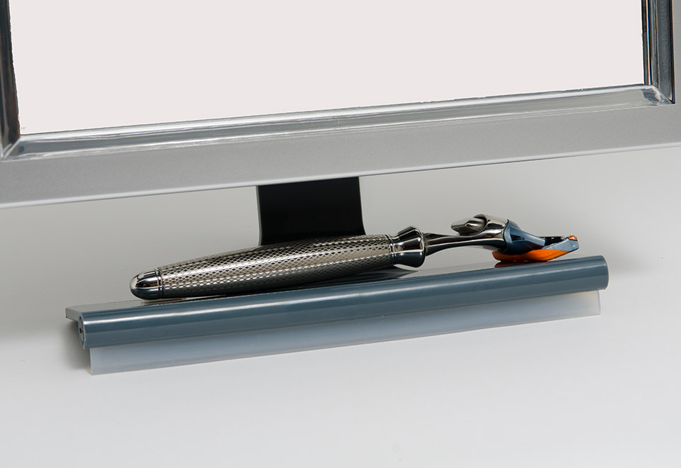 Pivoting Fog Free LED Shower Mirror Sharper Image