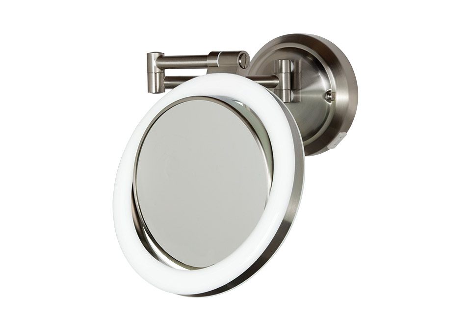 Brightest Dual Sided Wall Lighted Mirror Sharper Image