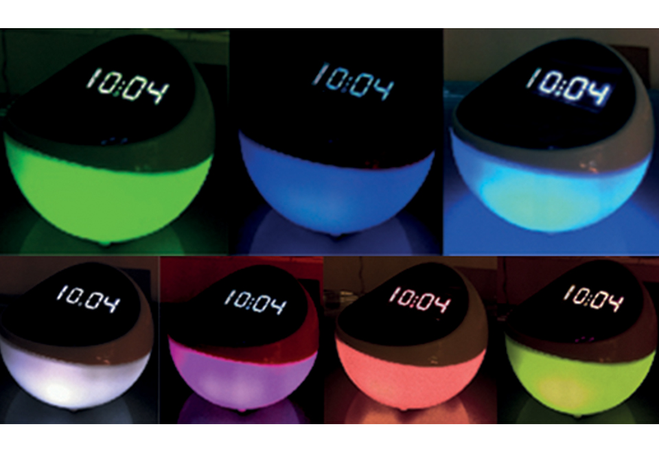 Soothing Sounds Alarm Clock with Color Display Sharper Image