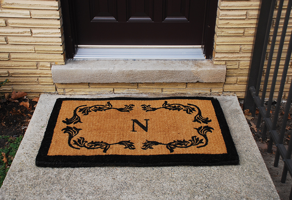 Monogrammed Outdoor Door Mat Sharper Image