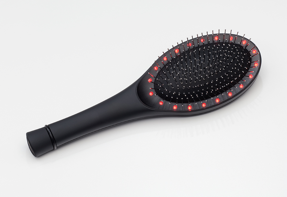 Light and Massage Therapy Hair Brush Sharper Image