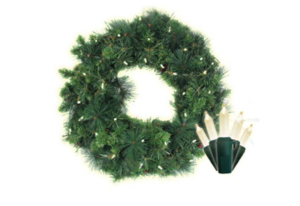 BatteryOperated Wreath Sharper Image