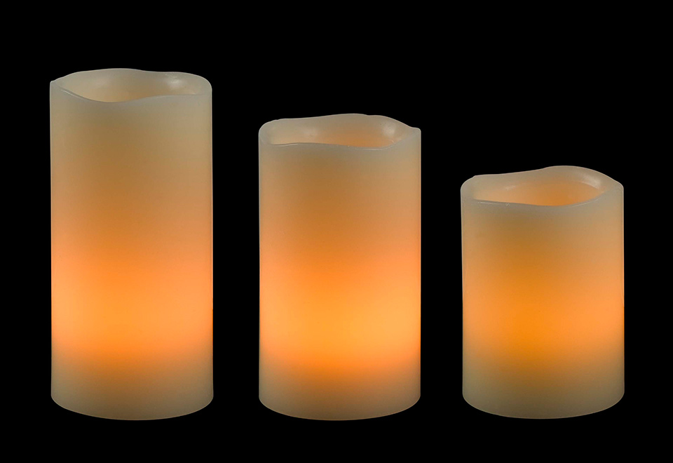 Remote LED Candles, Set of 3 Sharper Image