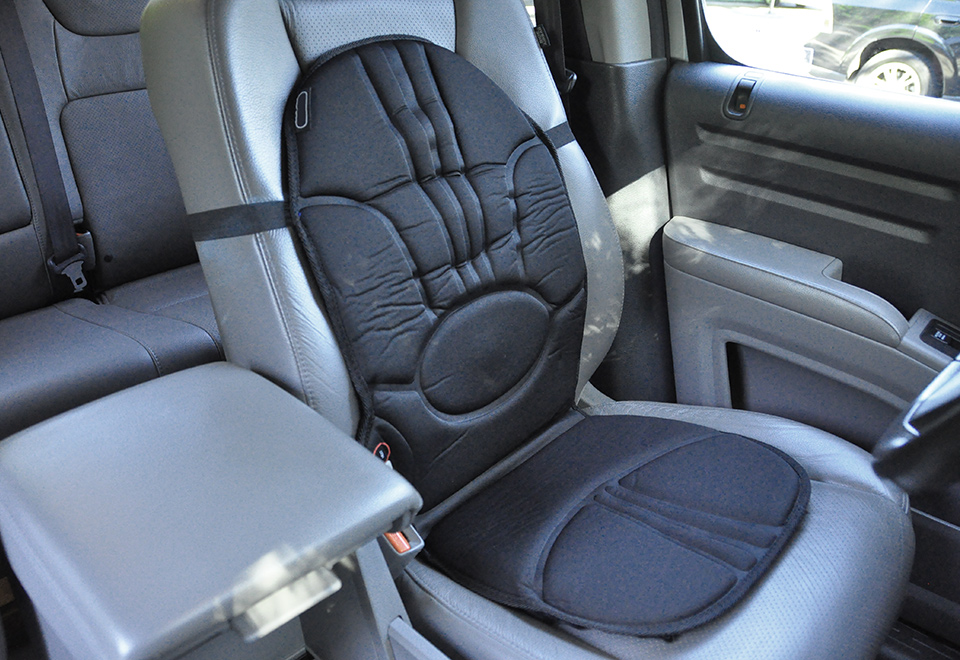 Car Cushion with Massage and Heat Sharper Image