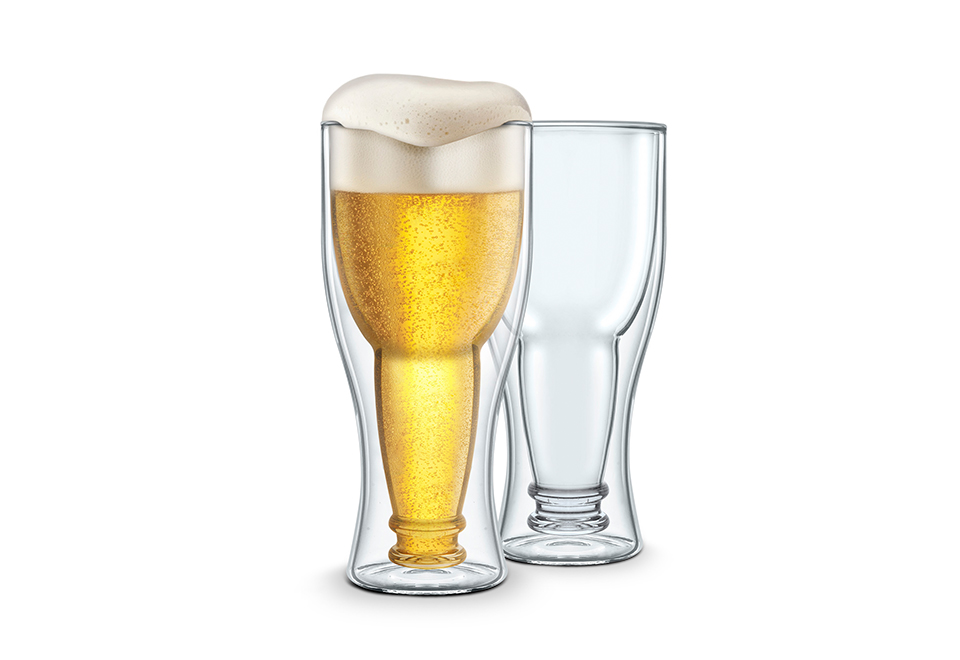 Double Wall Beer Glasses, Set of 2 Sharper Image
