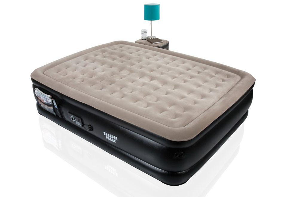 Raised Air Bed With Side Table Sharper Image