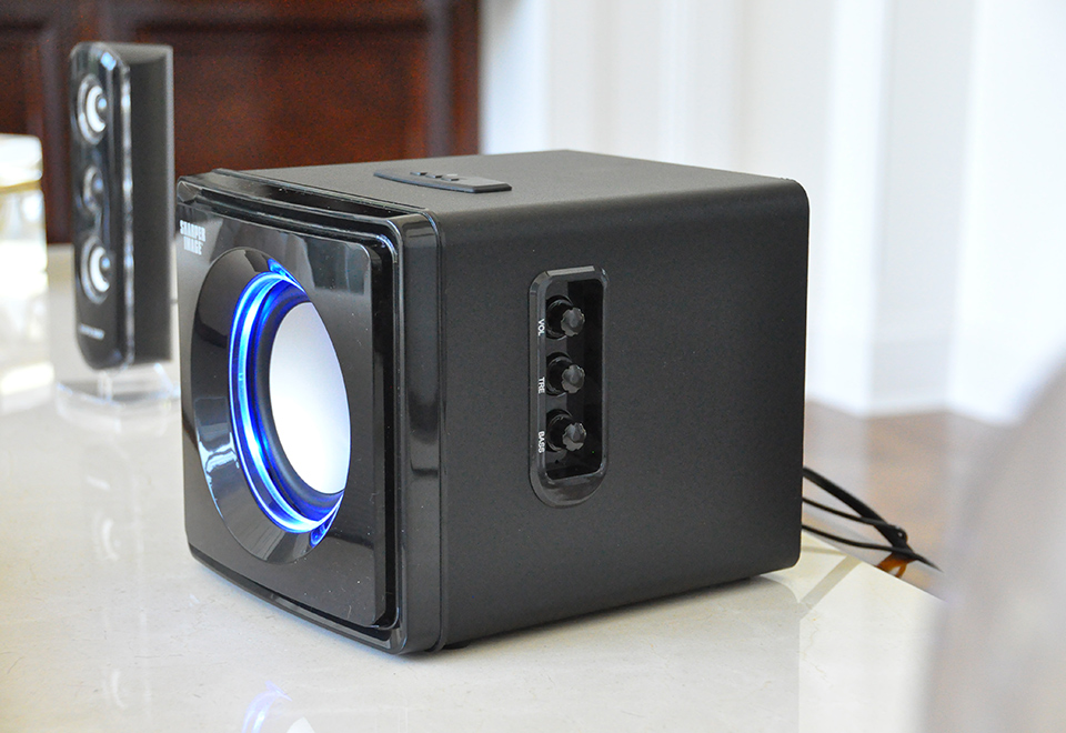 Bluetooth Speaker System With Subwoofer Sharper Image