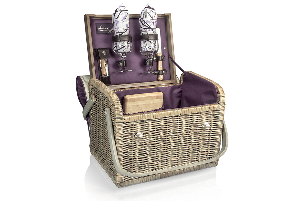 Wine & Cheese Picnic Basket Sharper Image