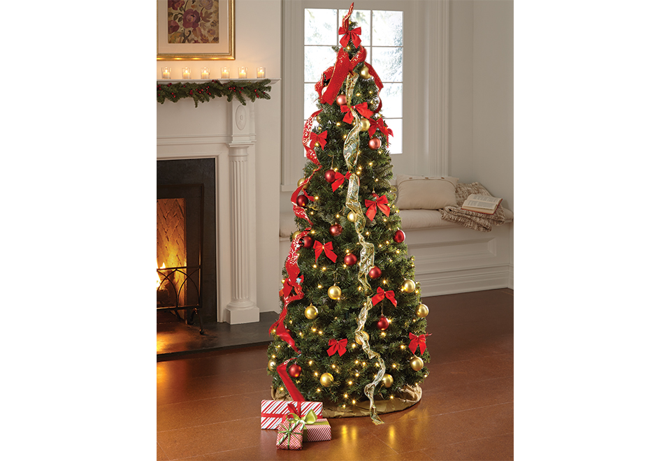 Pop Up 6 Ft Led Christmas Tree Sharper Image
