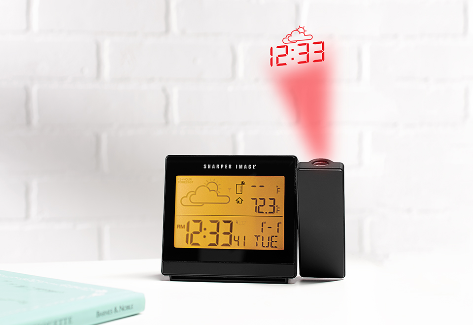 Weather Projection Clock Sharper Image