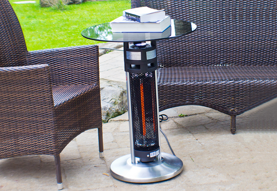 Outdoor Bistro Infrared Heated Table Sharper Image