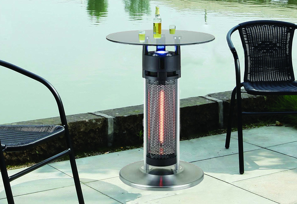 Outdoor Bistro Infrared Heated Table Sharper Image