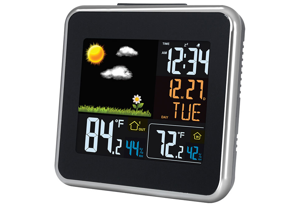 How To Set Time On Sharper Image Color Weather Station at Lynn Sparks blog Sharper image weather station