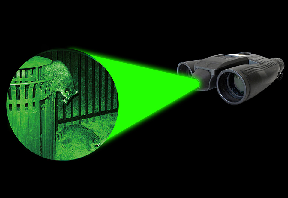 Day and Night Vision Laser Binoculars Sharper Image