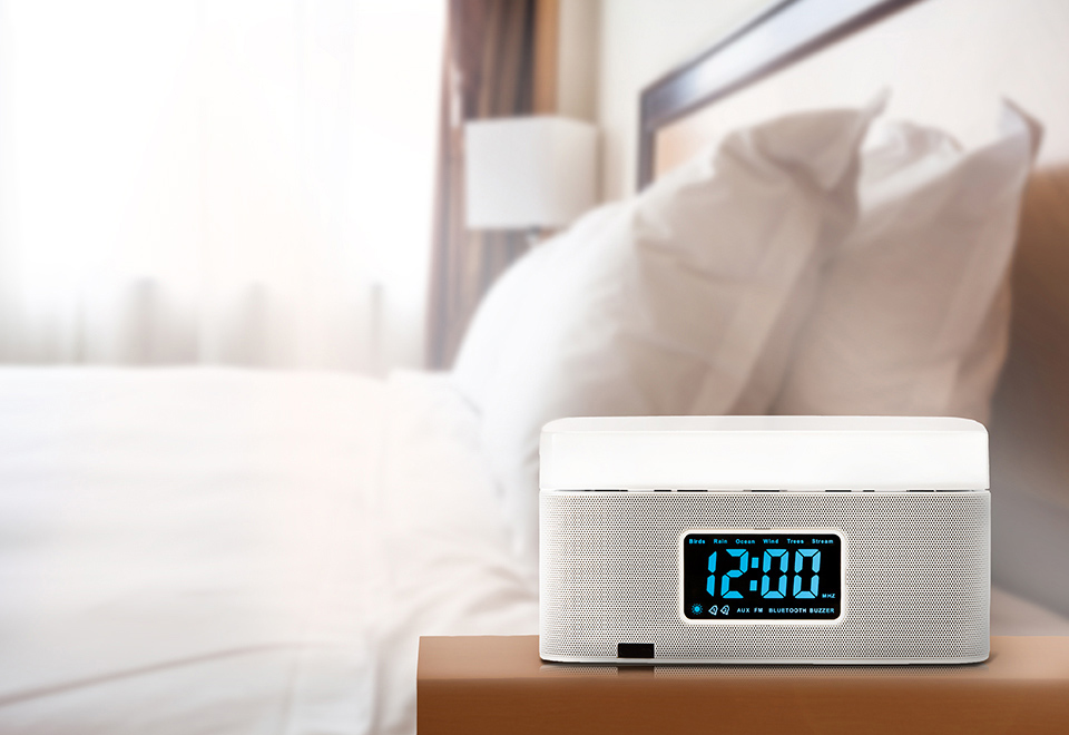 Bluetooth Alarm Clock with Wake Light Sharper Image