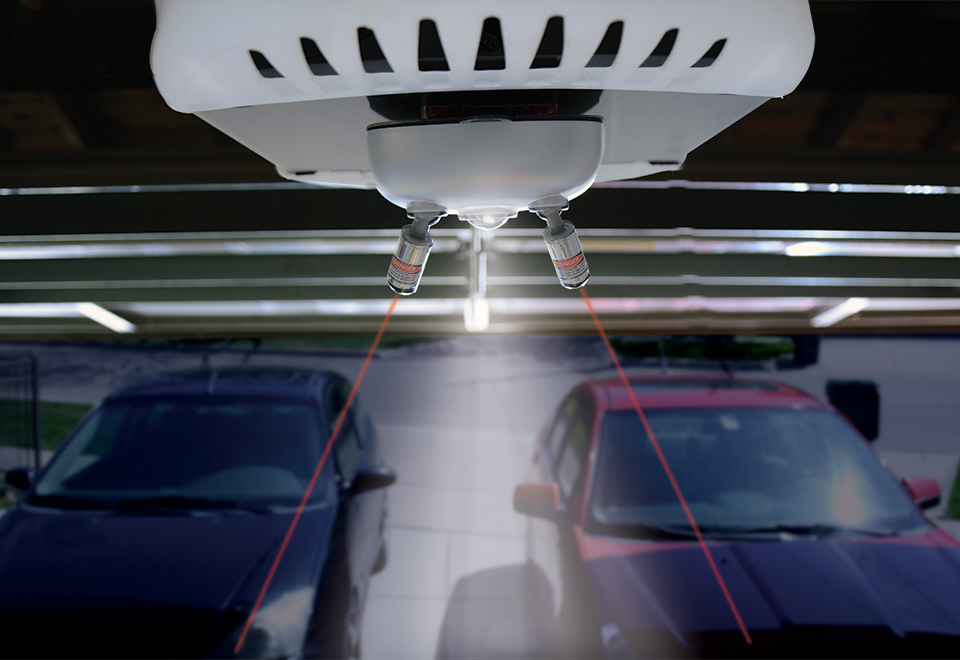 Dual Laser Parking Guide With Safety Light Sharper Image