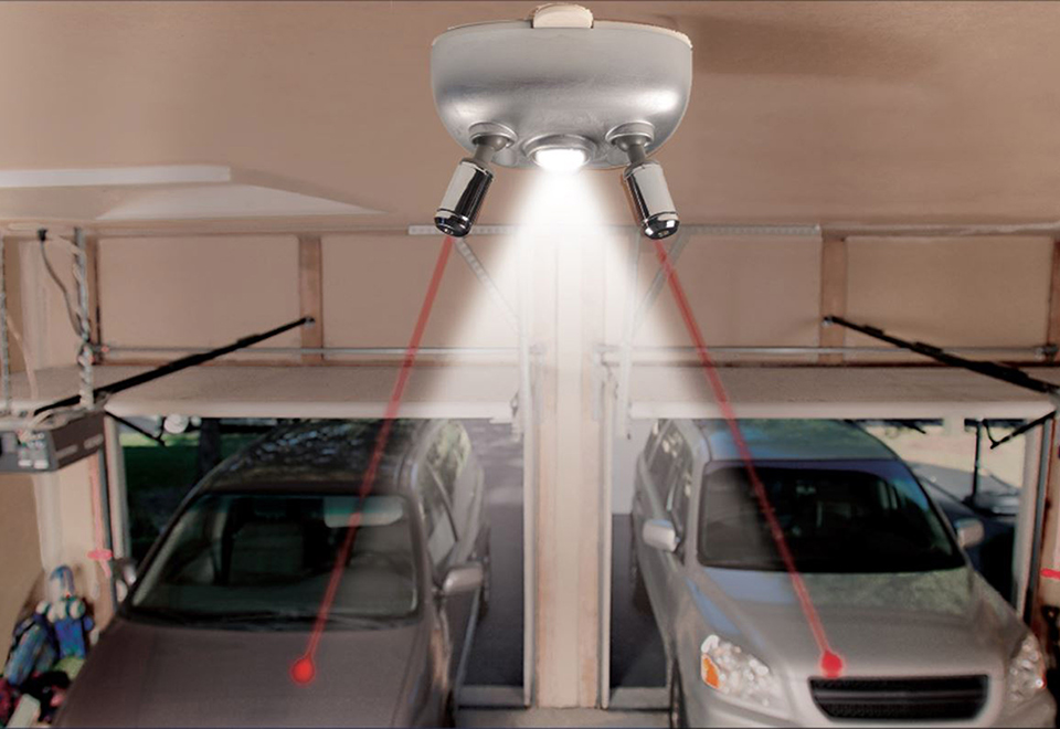 Dual Laser Parking Guide With Safety Light Sharper Image