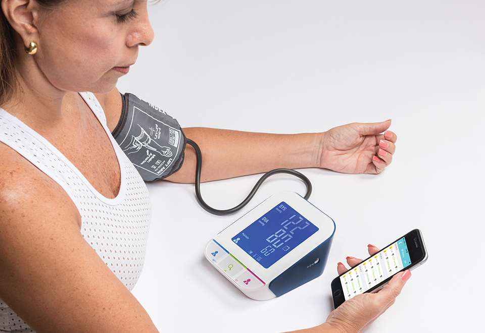 Bluetooth Automatic Blood Pressure Monitor Cuff Sharper