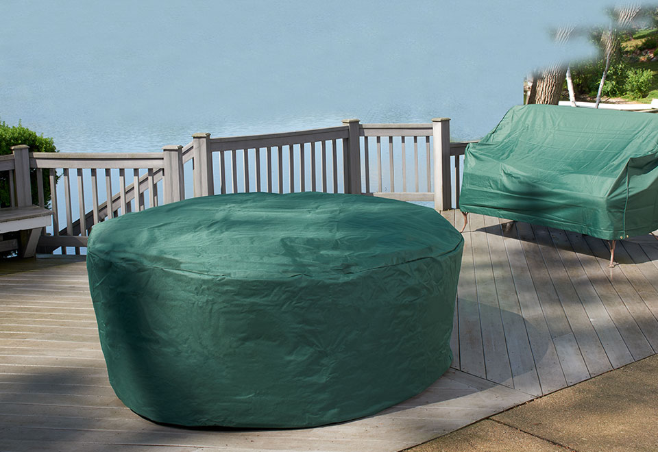 84" Deluxe Round Patio Set Cover Sharper Image