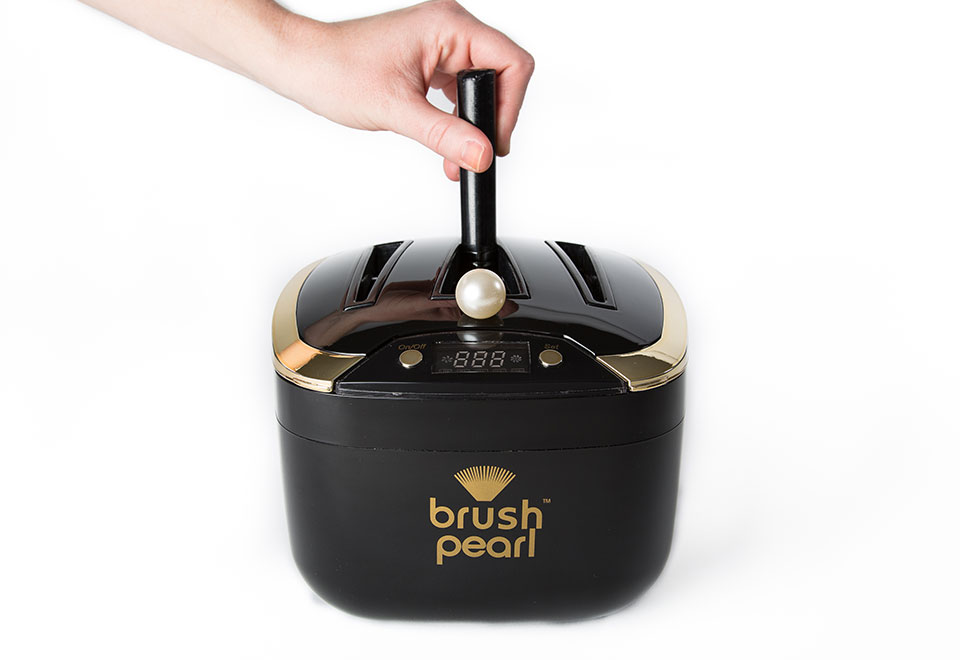 BrushPearl Ultrasonic Makeup Brush Cleaner Sharper Image