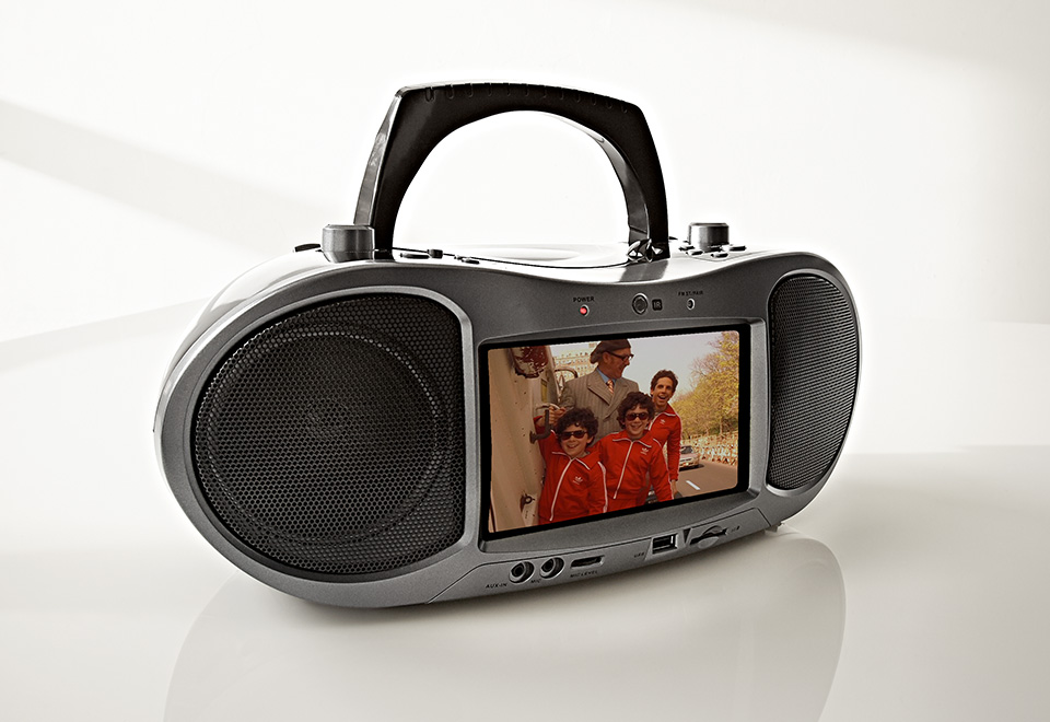 Bluetooth CD and DVD Boombox Radio Sharper Image