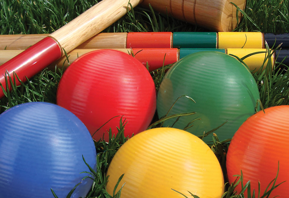 Deluxe Series Croquet Set Sharper Image