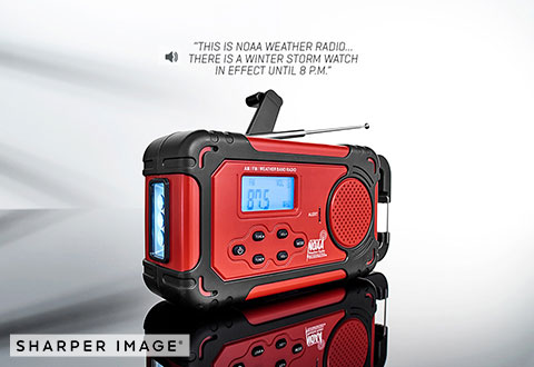 Outdoor Lighting Electronics Sharper Image Emergency Solar Hand Crank