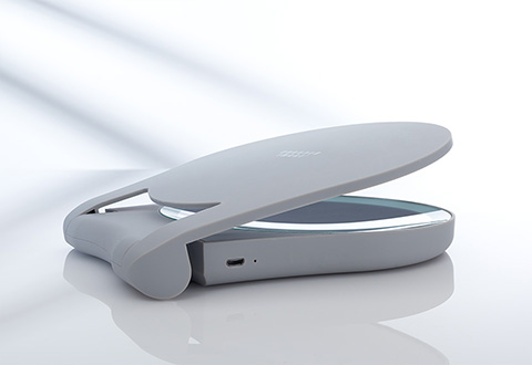10x Lighted Folding Travel Mirror Sharper Image
