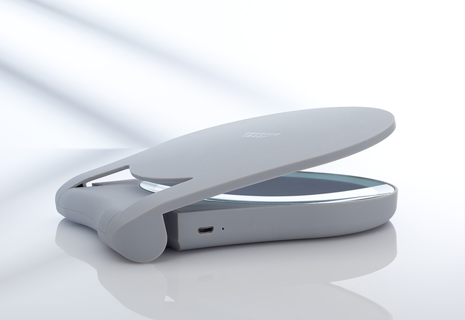 10X Lighted Folding Travel Mirror Sharper Image