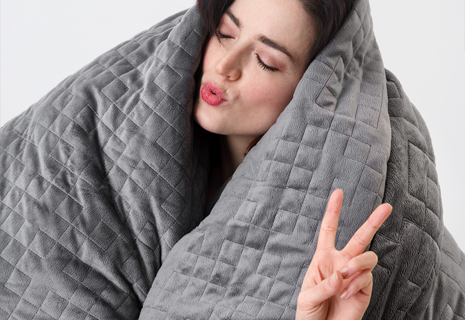 The Most Luxurious Stress Relieving Weighted Blanket Sharper Image