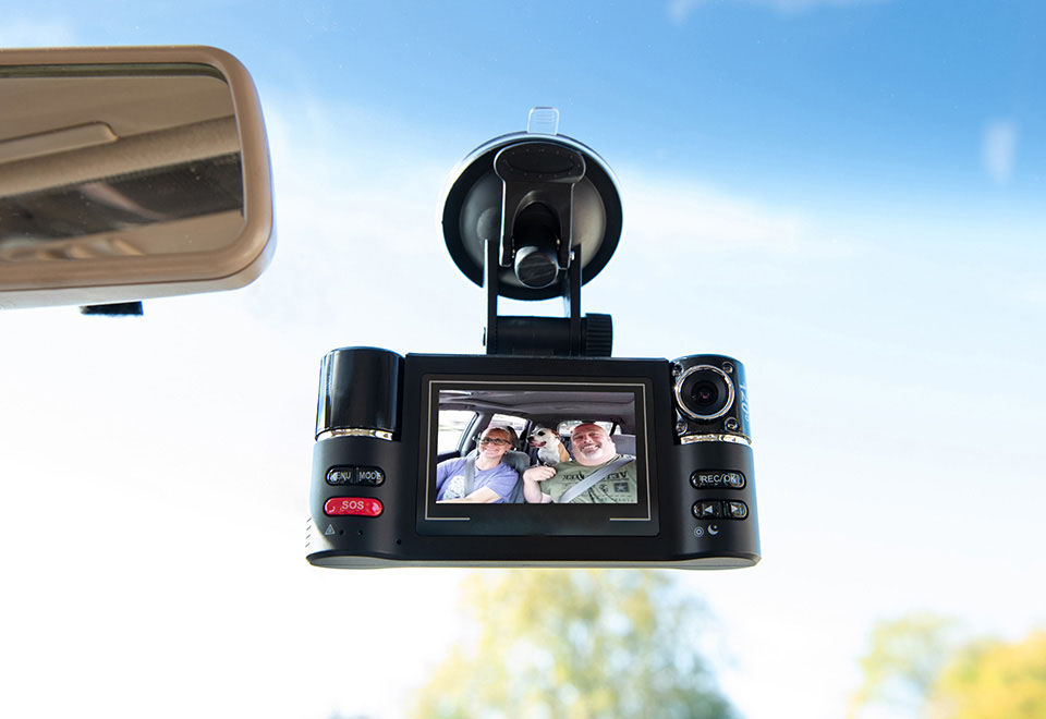 Dual Recording Windshield Camera Sharper Image