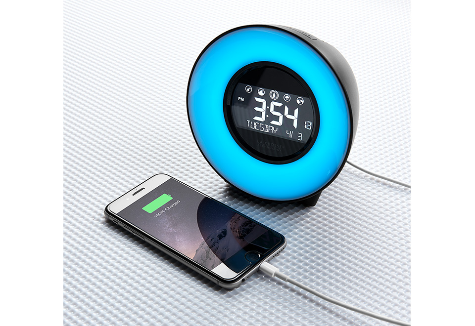 Phone Charging Sound Soothing Alarm Clock Sharper Image