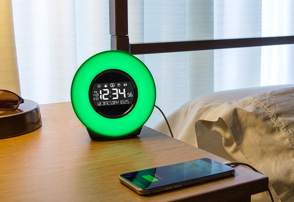 Phone Charging Sound Soothing Alarm Clock Sharper Image