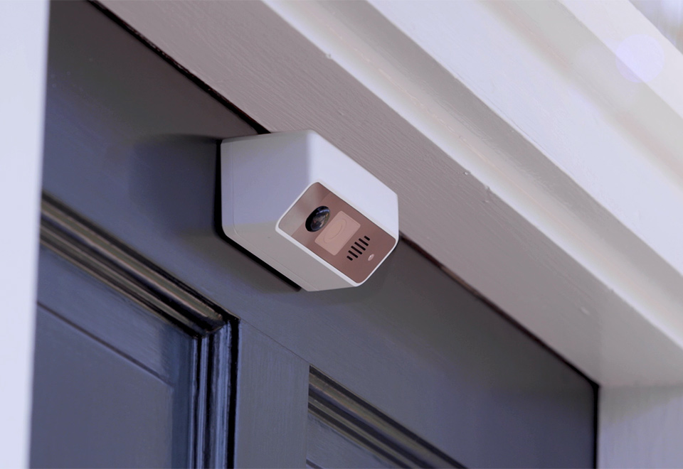 Wireless Over the Door Smart Wi-Fi Security Camera @ Sharper Image