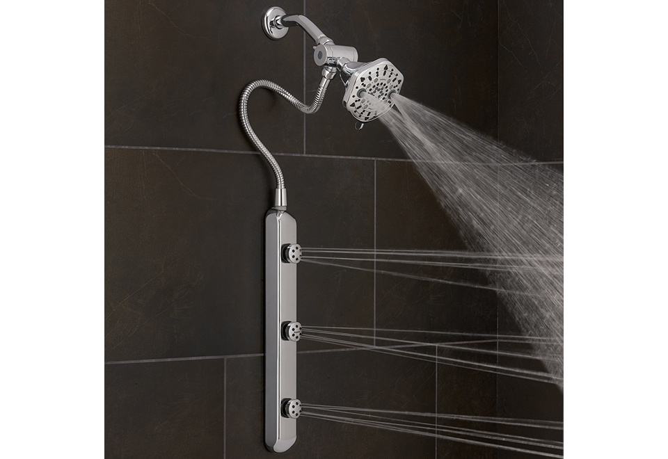 Pressure Boosting Bar and Shower Head Sharper Image