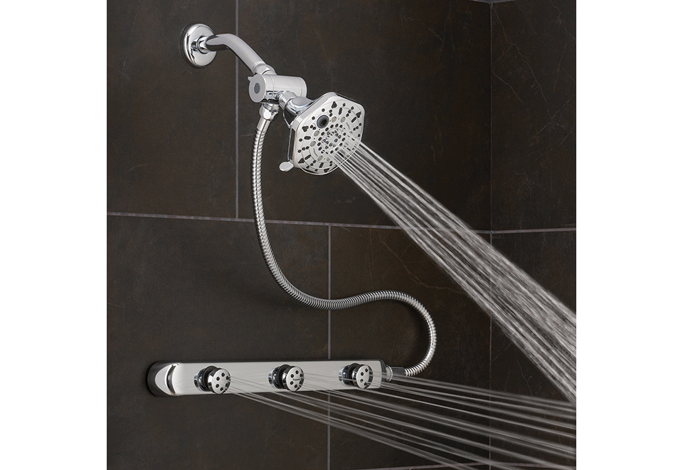 Pressure Boosting Bar and Shower Head Sharper Image