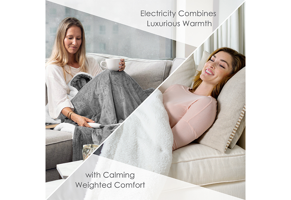 Weighted Heated Throw Sharper Image