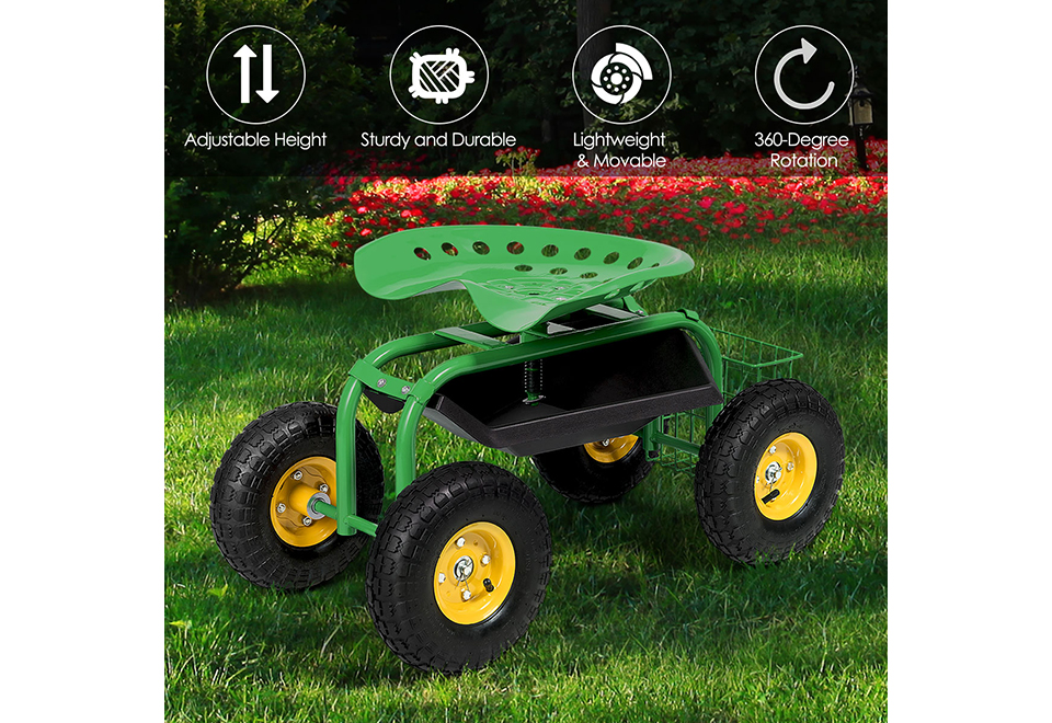 Heavy Duty Rolling Garden Seat @ Sharper Image
