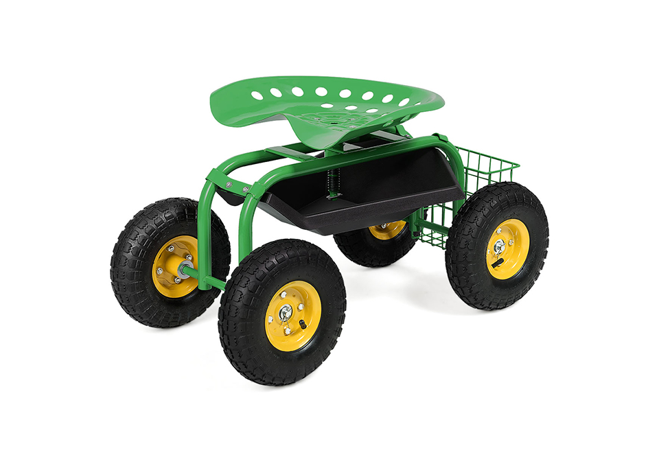 Heavy Duty Rolling Garden Seat Sharper Image
