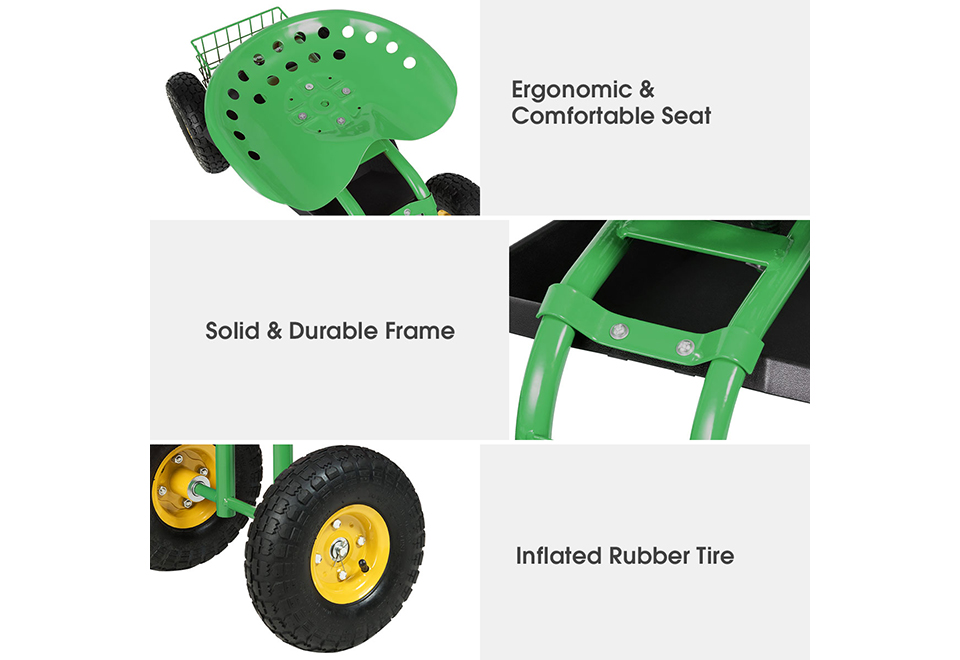 Heavy Duty Rolling Garden Seat @ Sharper Image
