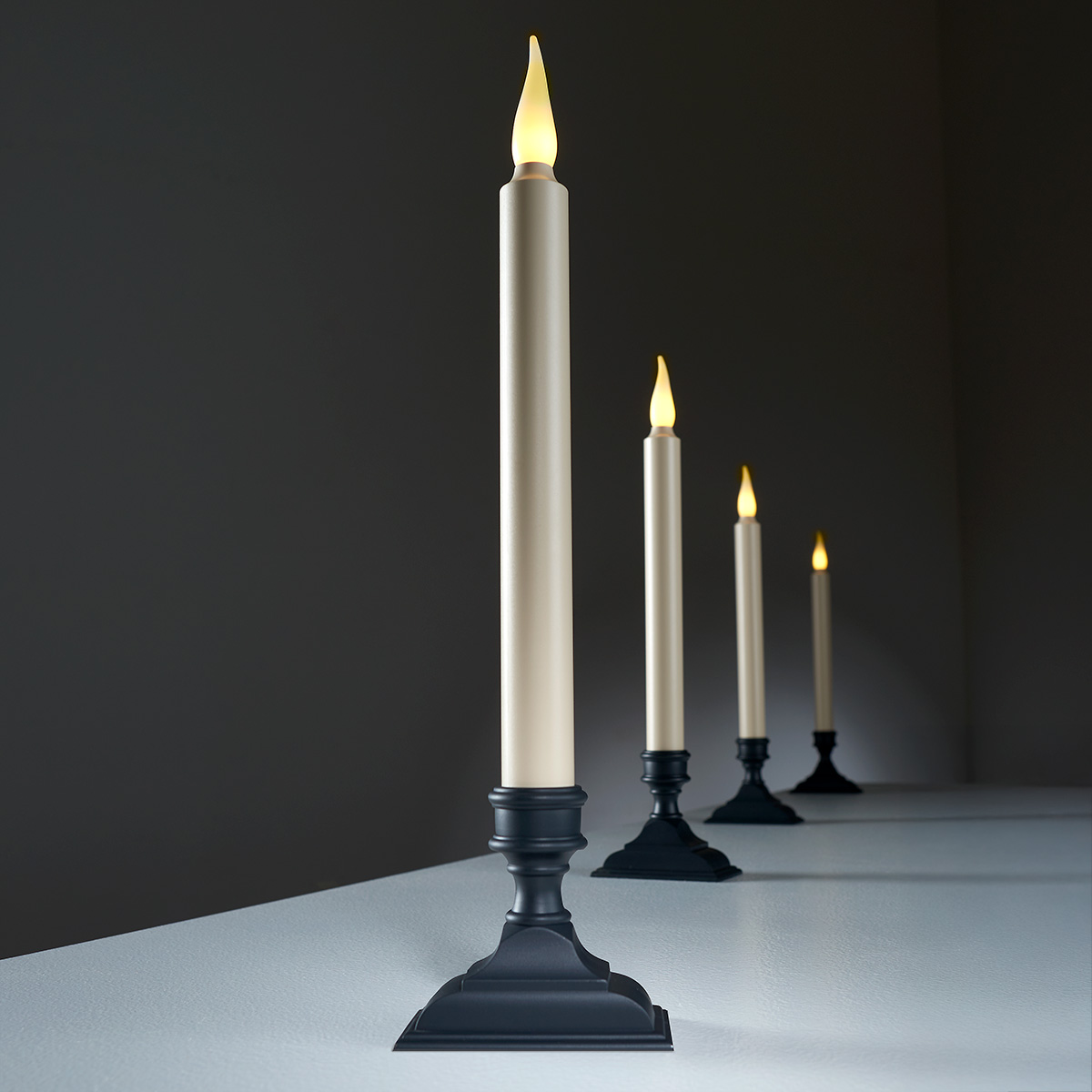 LED Flameless Taper Candles (Set of 4) Sharper Image