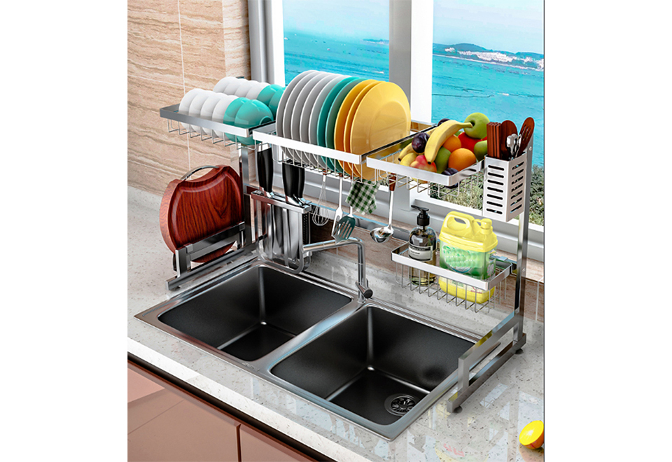 Space Saving Dish Rack Sharper Image